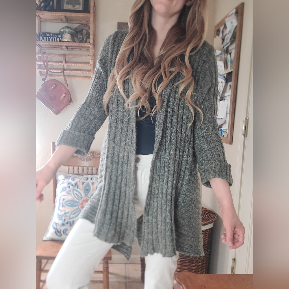 BCBGMaxAzria Women's Gray Cardigan